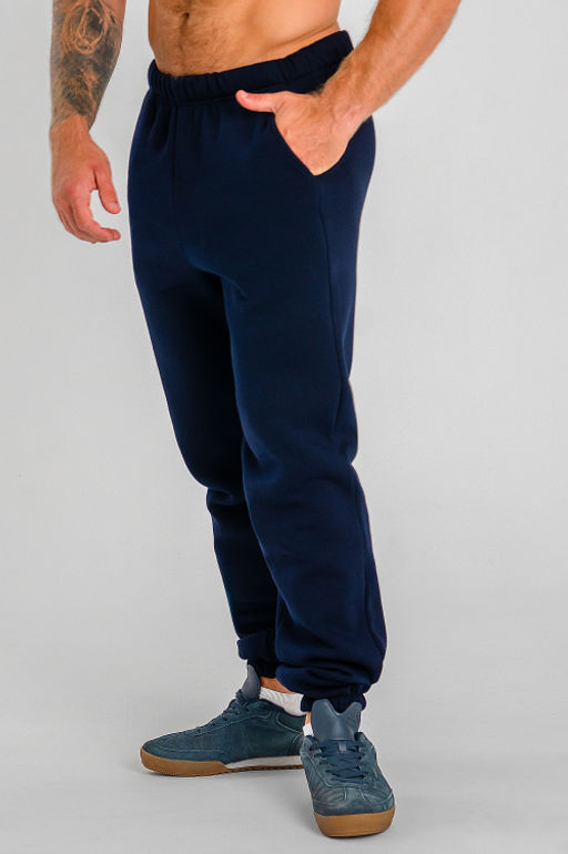 Арт. 62904 Брюки мужские с начесом 48-56 (5 шт) Цвет:темно-синий