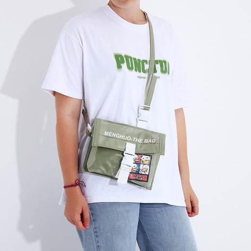 Сумка молодёжная на клапане, цвет зелёный - Simaland фото 6