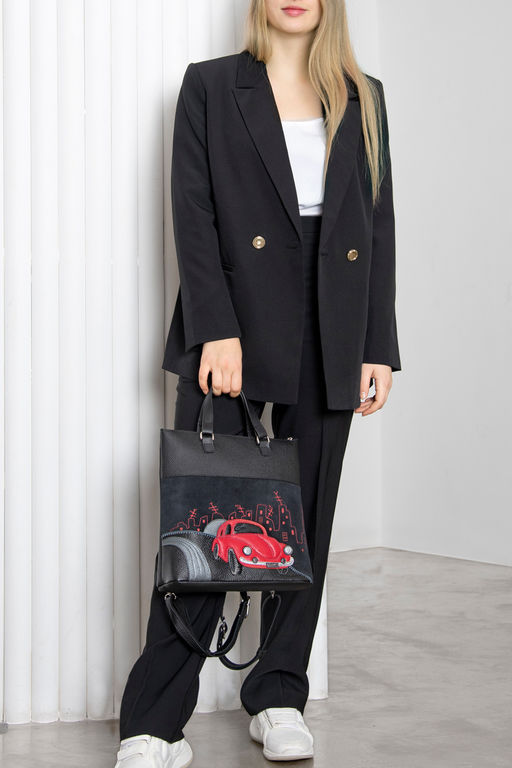 Сумка с аппликацией ДС-506-276 черный