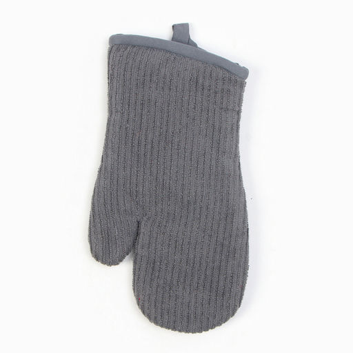 Набор кухонный Этель, цвет серый: варежка 33х17 см, прихватка 24х19 см, хлопок, махра  фото 5