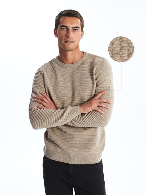 Bisiklet Yaka Erkek Triko Kazak