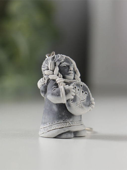 Брелок "Девушка с бубном" маленькая, 4см