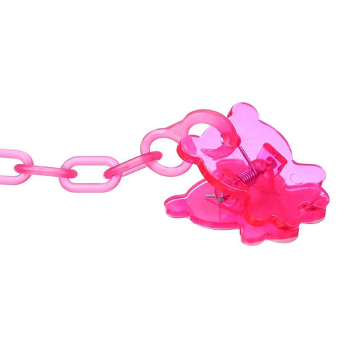 Набор Соска - пустышка с держателем, SL, КЛ +6 мес., с колпачком «Бабочка», розовый