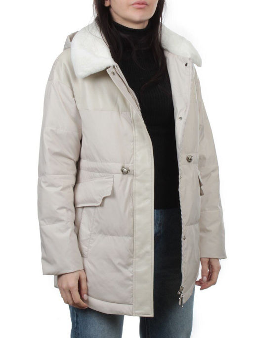 M24-212 LT. BEIGE Куртка демисезонная женская (100 гр. холлофайбер) - Fashion фото 6