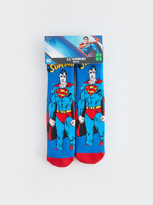 Superman Desenli Erkek ?ocuk Soket ?orap 3l? - Waikiki фото 3
