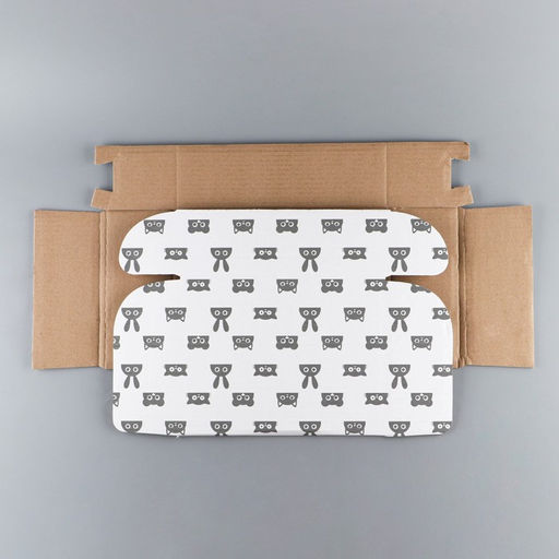 Коробка подарочная сборная, упаковка, «Зверята», белый, 27×21×9 см