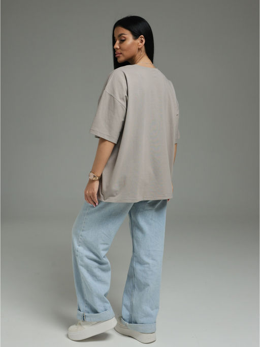 Анита-3 футболка женская (серо-бежевый)