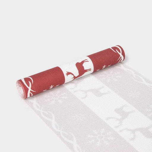 Дорожка на стол Доляна Новый год, 180?30 см, красная