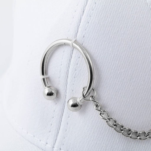 Кепка женская с кольцами, белая, р-р 56