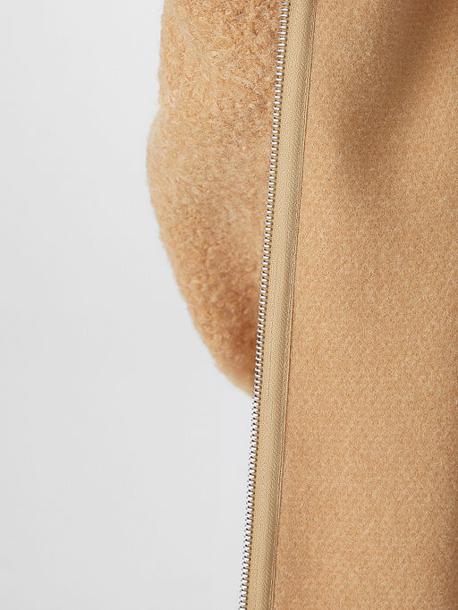 Толстовка женская бежевая на молнии с капюшоном - Mark formelle фото 6