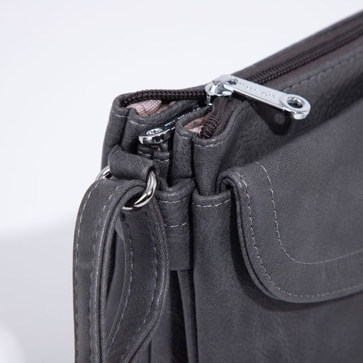 Сумка-мессенджер на молнии, цвет тёмно-серый - Simaland фото 5