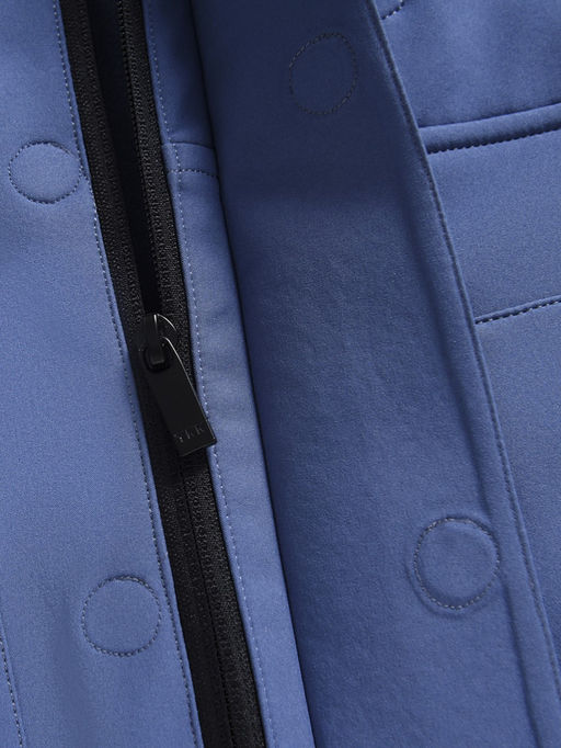 Ветровка мужская софтшелл виндстоппер с капюшоном спортивная синего цвета 9617_1S