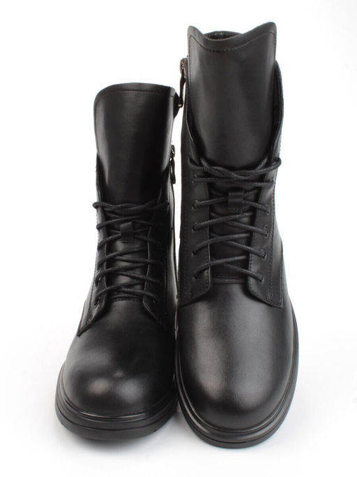 04-M3-830 BLACK Ботинки зимние женские (натуральная кожа, натуральный мех)