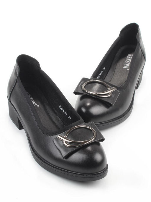 06-DYL74-D1 BLACK Туфли женские (натуральная кожа)