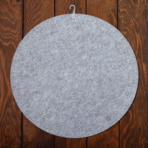 Цена за 2 шт. Салфетка сервировочная Доляна «Стиль», d=38 см, серая