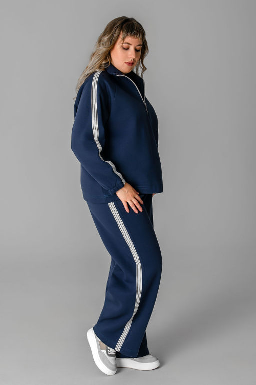 Арт. 2917 Костюм женский с начесом 46-54 (5 шт) Цвет:индиго