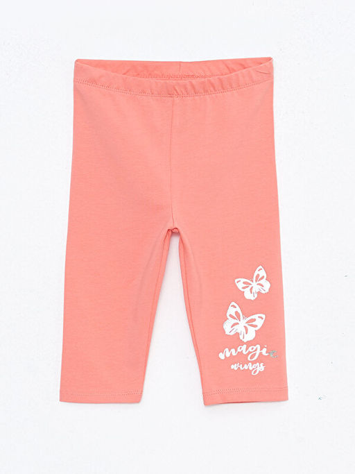 Beli Lastikli Bask?l? K?z Bebek Tayt