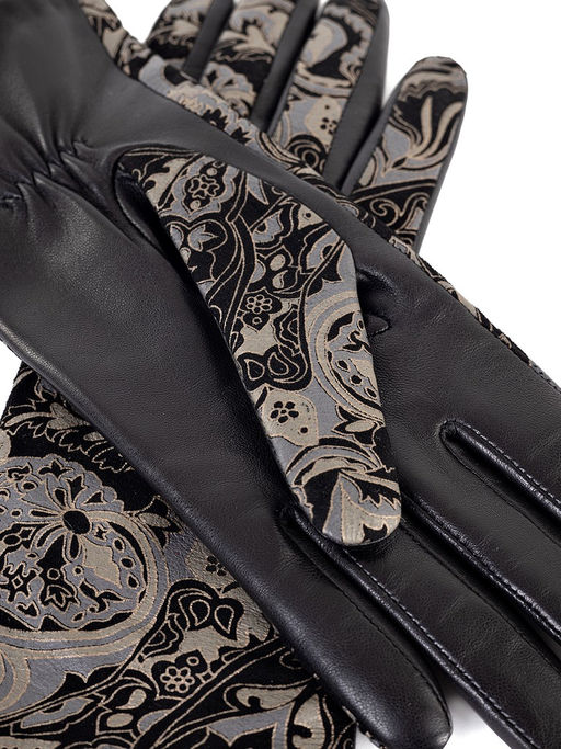 Перчатки женские ш+каш. IS00156 paisley black/bronze - Eleganzza фото 2