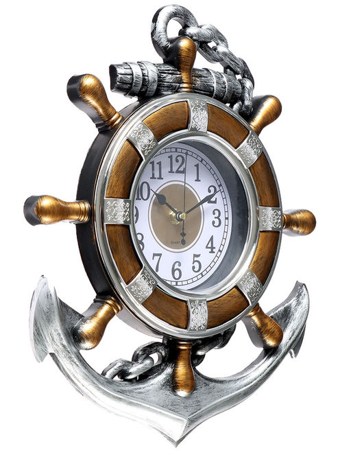 Часы настенные интерьерные «Якорь», плавный ход, 38×30 см, d-12.5 см