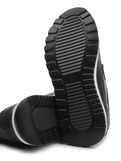 03-A238-1 BLACK Кроссовки женские (натуральная кожа)