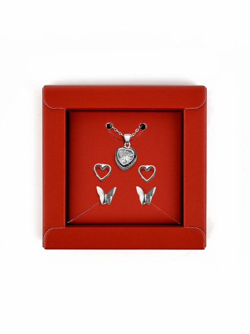 Цена за 5 шт. Коробка под бижутерию «Красная», 7.5×7.5×3 см