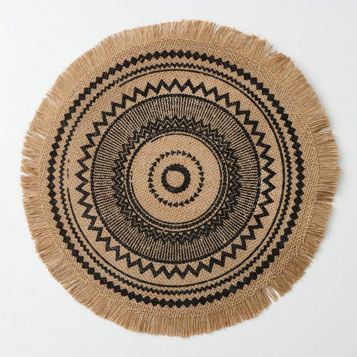 Цена за 10 шт. Салфетка сервировочная Африка, d=35 см, цвет чёрный - Simaland фото 2