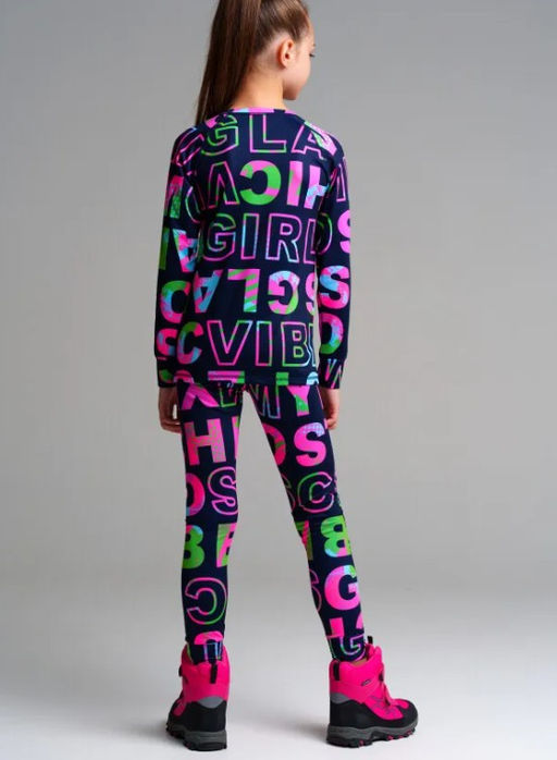 32321468 Термокомплект для девочек: брюки, толстовка