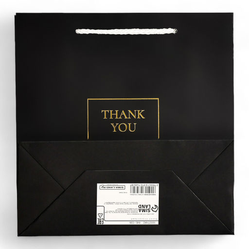 Пакет подарочный крафт THANK YOU, фольгированный 22.5×23×10 см