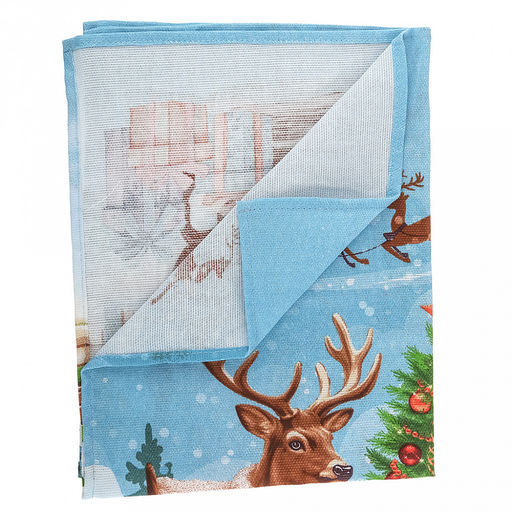 Салфетка хозяйственная 50х60см "Праздник к нам приходит" 2, рогожка 171г/м2, хлопок 100%, без упаковки, "Домашняя мода" (Россия)