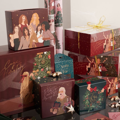 Набор подарочных коробок 10 в 1 Happy new year, 10 10 6 28 28 15 см - Дарите счастье фото 8