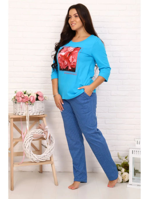Пижама 1058-П (брюки) (кулирка) - Cool look фото 2