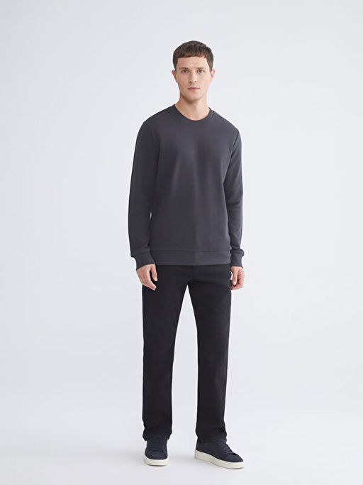 Bisiklet Yaka Erkek Sweatshirt