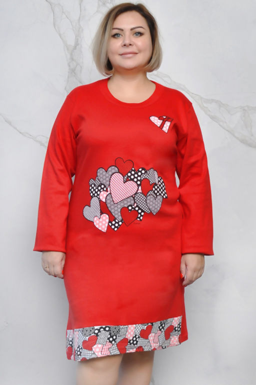 Арт. 9162 Туника с длинным рукавом 48-58 (6 шт) Цвет:ассорти - Калинка фото 3