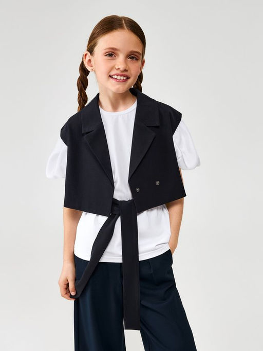 ACOOLA / Жилет детский для девочек Music черный-синий фото 5