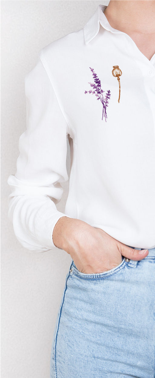 Набор для вышивания PANNA Живая картина JK-2283 Мак и лаванда 5.5 х 12.5 см