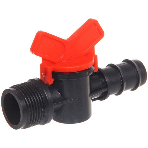 Цена за 5 шт. Муфта соединительная с односторонней наружней резьбой и краном 3/4" ДоброСад