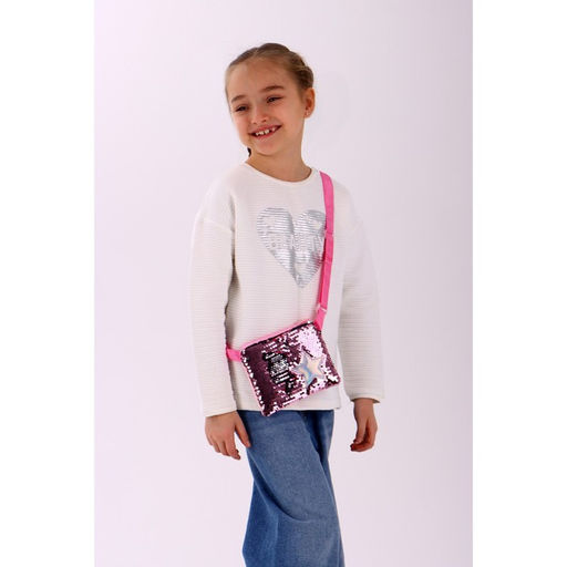 Сумка детская с пайетками Звёздочка на молнии, цвет розовый, 17,5х0,5х14,5 см - NAZAMOK KIDS фото 7