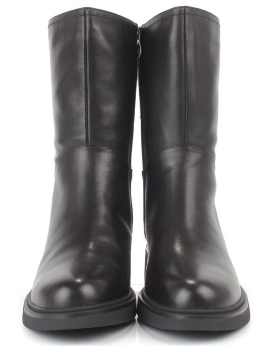 Z4212M BLACK Полусапоги зимние женские (натуральная кожа, натуральный мех) - Фабричный китай фото 9