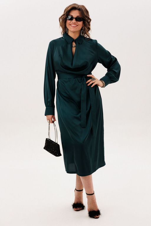Платье ANELLI 1832 глубоководный зеленый  фото 5