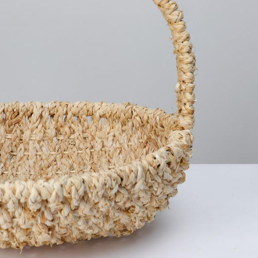 Корзина плетёная для хранения, ротанг, кукурузное волокно, светлая, набор 3 шт.