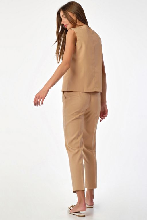 Костюм летний брючный с топом персиковый - Fly фото 49