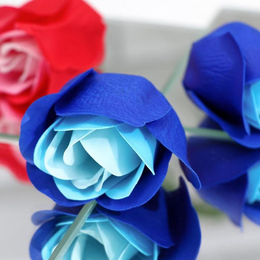 Мыльные розы, красные и синие + золотая роза, набор 12 шт. - SB BEAUTY фото 9