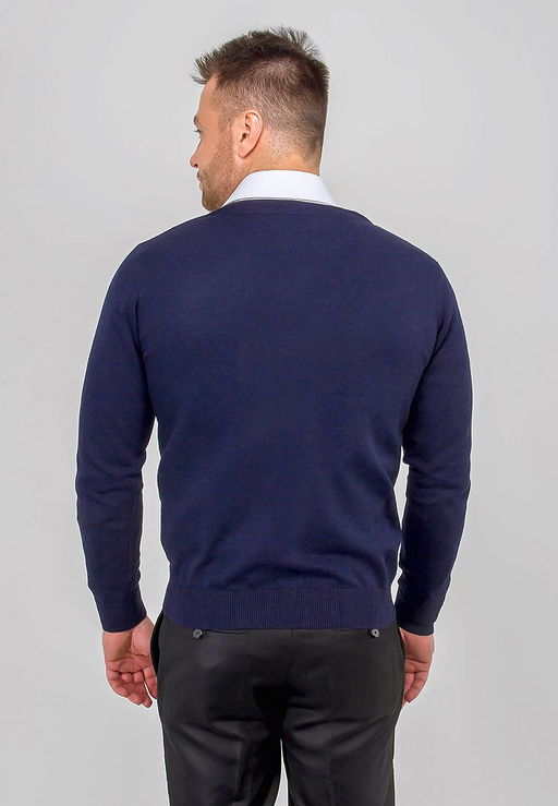 Кардиган мужской GREG G135-12-цв.планка D2 (т.синий)  фото 5
