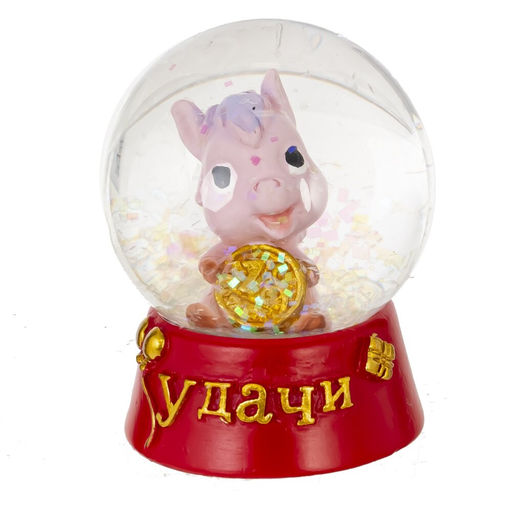 Фигурка декор в стекл шаре "Лошадка", L4,5 W4,5 H5,5 см, 4в.