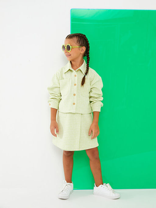 Ekose Uzun Kollu K?z ?ocuk G?mlek