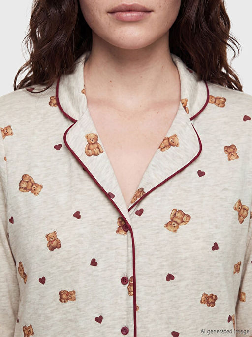 Пижамный комплект Teddy Desenli Hamile Pijama Takim для беременных
