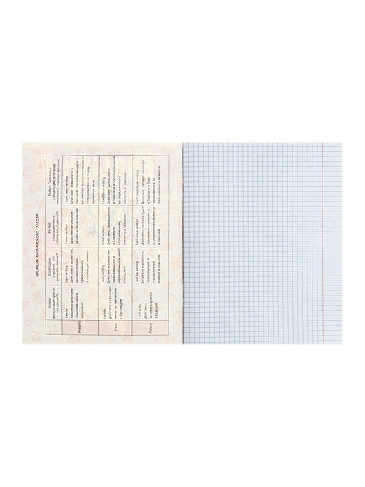 Цена за 5 шт. Тетрадь предметная 48 листов в клетку Calligrata «Журнал. Английский язык», картонная обложка, серые листы