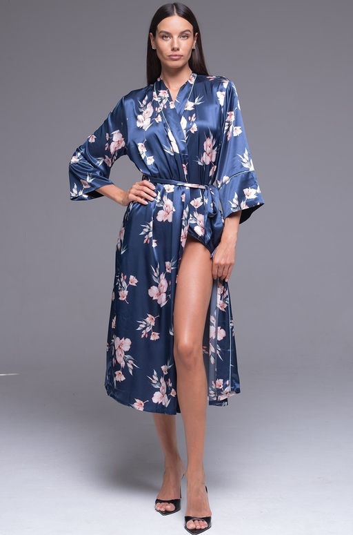 Viola 7509 Длинный запашной халат Mia-Amore