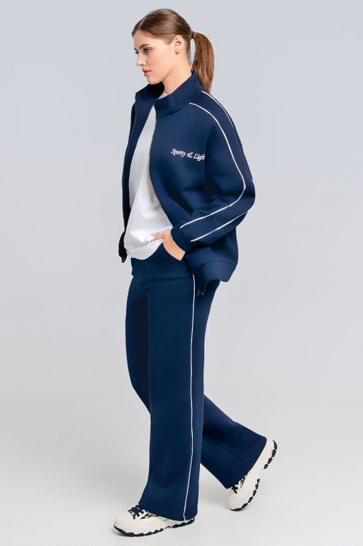 Арт. 2912 Костюм с начесом женский 44-52 (5 шт) Цвет:темно-синий - Калинка фото 3