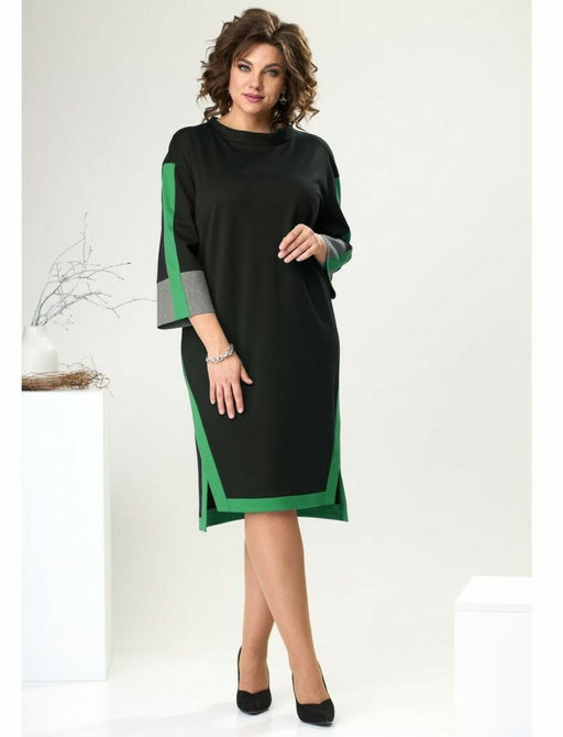 Платье Romanovich Style 1-2465 черный/зеленый